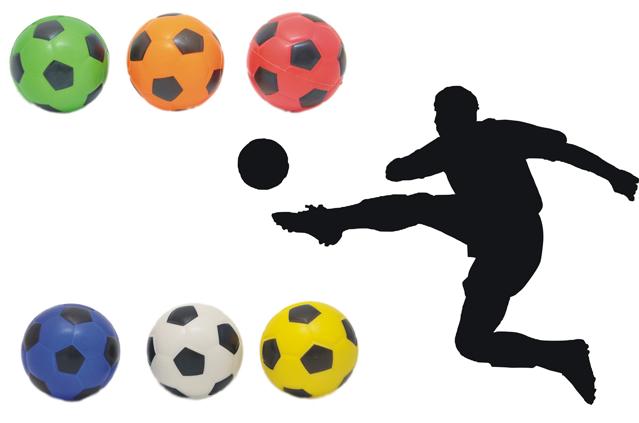 jameitop®⚽ Fußball 6 Stück/weich/Antistress/Softball Mix Farben Ø 6 cm Ball