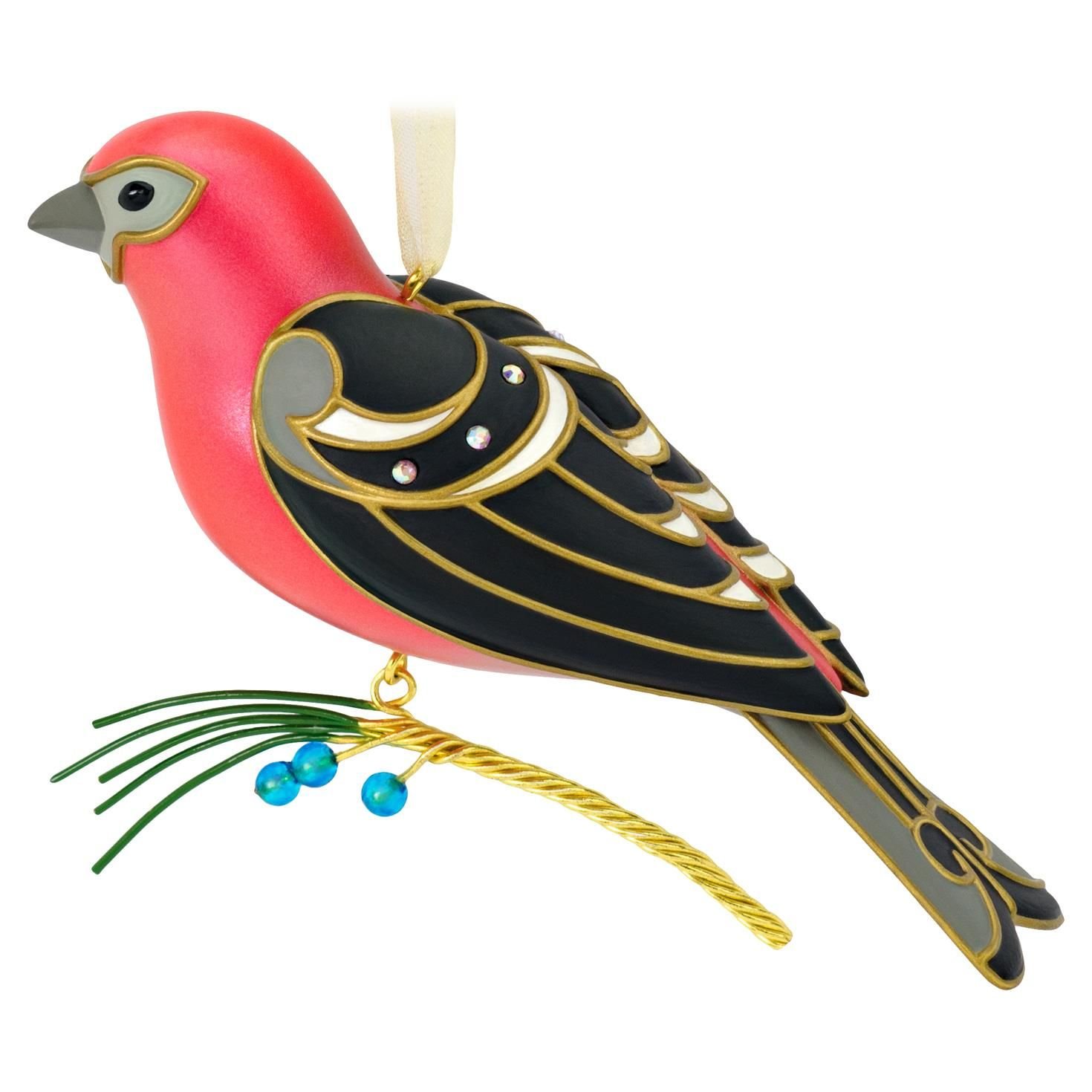 HallmarkKeepsake Ornament Pine Grosbeak 12th in Series 2016