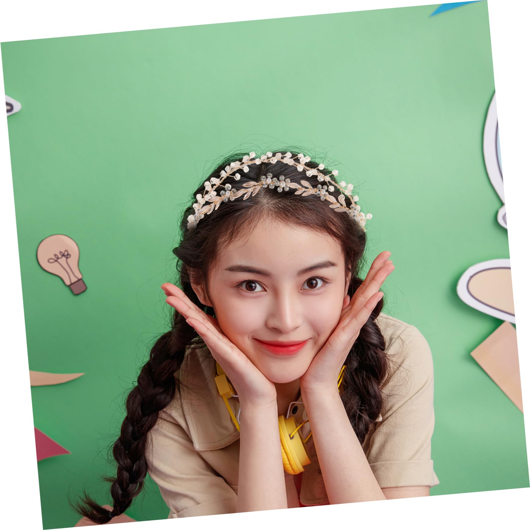 Didiseaon 4pezzi Cerchietto Cristallo e Per Donne Accessorio Per Matrimoni Compleanni e Feste Headband e Confortevole Per Speciali
