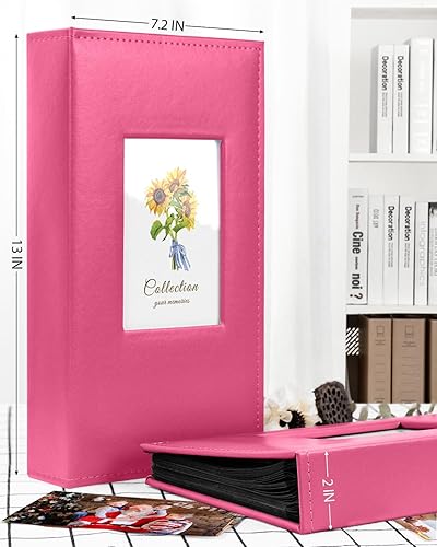 Miniatura 2 de Colemoly Álbum de fotos de 4 x 6 pulgadas, 300 fotos, cubierta de piel, capacidad extragrande, boda, familia, graduación, aniversario, bebé, con