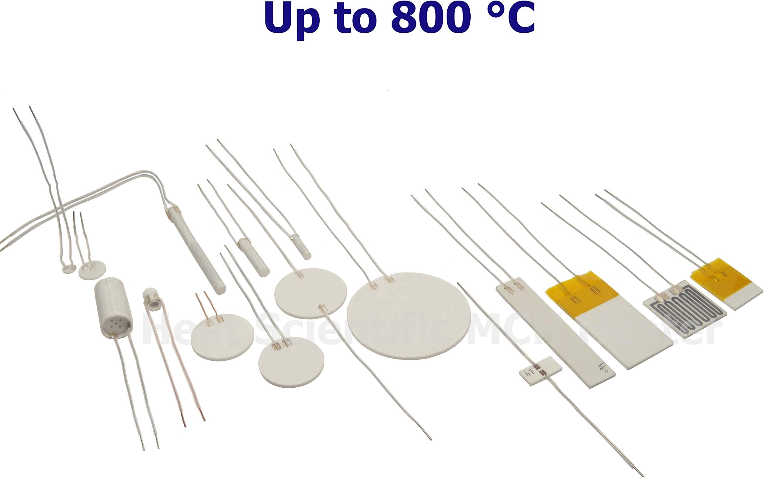 (2pcs) Heat Scientific® MCH Metal Ceramic Heater | Many Sizes at Many Shapes | 800 °C Max | Heating Element | Resistive Heater (Disk (vertical leads), OD5*T0.6 mm, 1.5Ω)