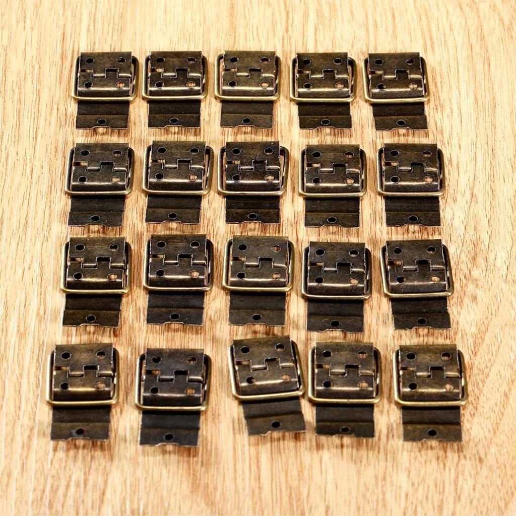 20 Pieces Antique Bronze Iron Hinges 38*21mm Ring Even Hinge Door Retro Jewelry Cabinet Furniture Hardware Accessories Screws