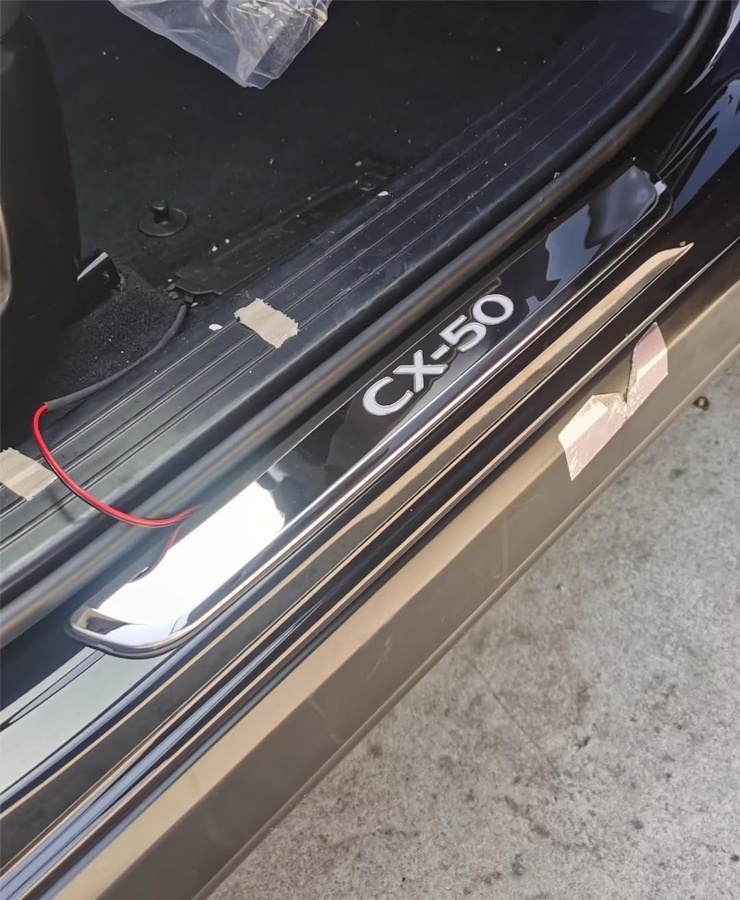 For Mazda CX50 Door Sill Protector Accessories, Car Parts Guard Trim Plates OEM with LED 12V 2023 2024