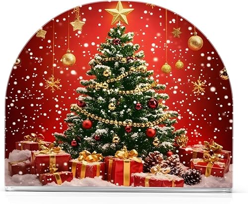 Vista 18 de Muñeco de nieve árbol de Navidad noche servilleta titular de cocina dispensador de papel de seda cóctel para mesa de comedor, invitados de fiesta