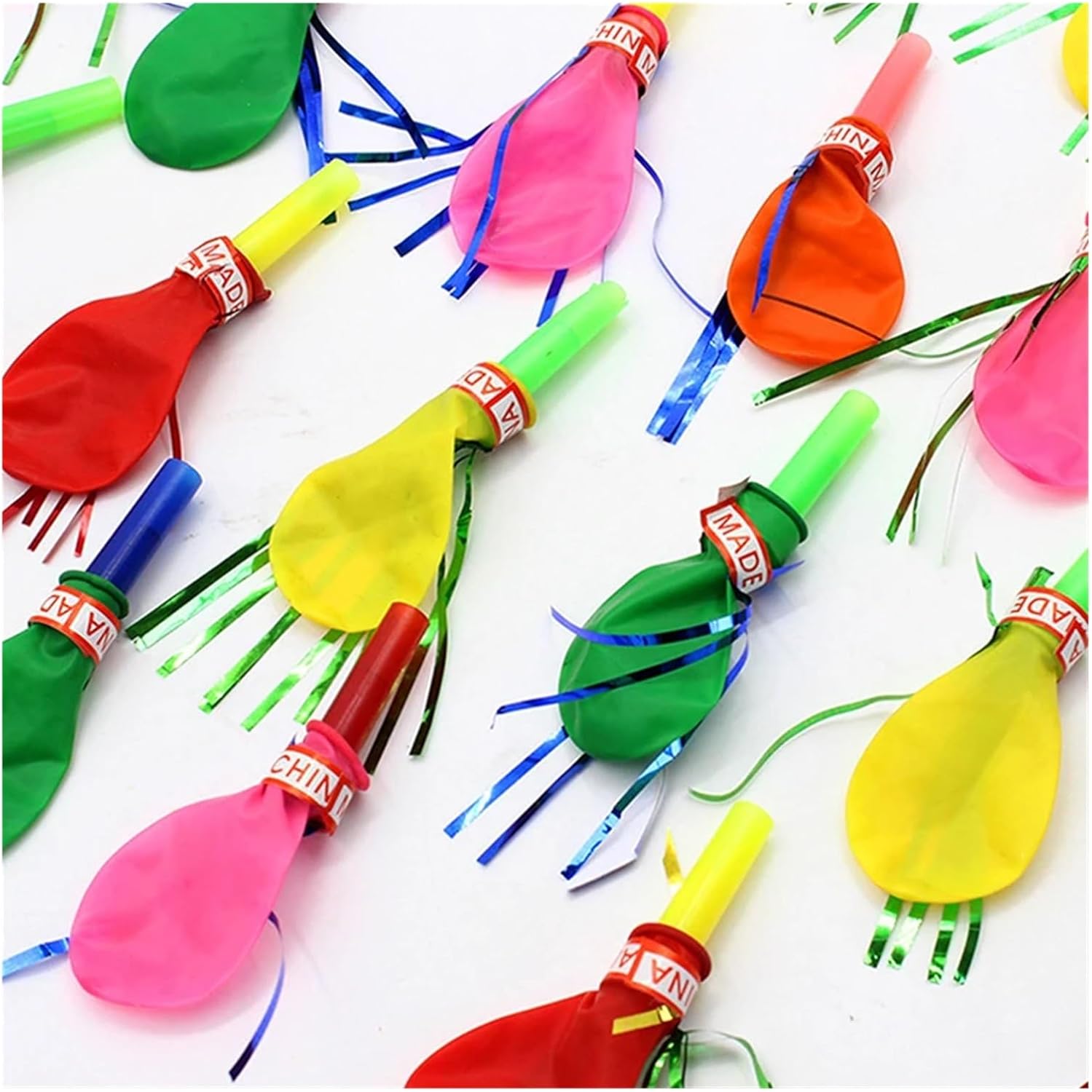 700 Pcs Colorful Whistling Balloon Horn Noise Makers, Suitable for Birthday Party Gifts, Decorations, and Games