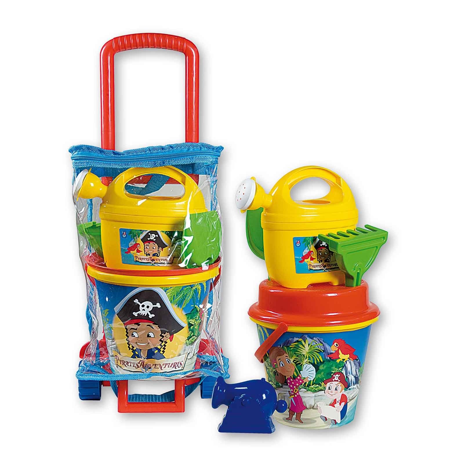Mind Tools Beach Toys For Kids | Fun For Toddlers, Girls And Boys| Made In Italy (14 Pc Beach Trolley Set)