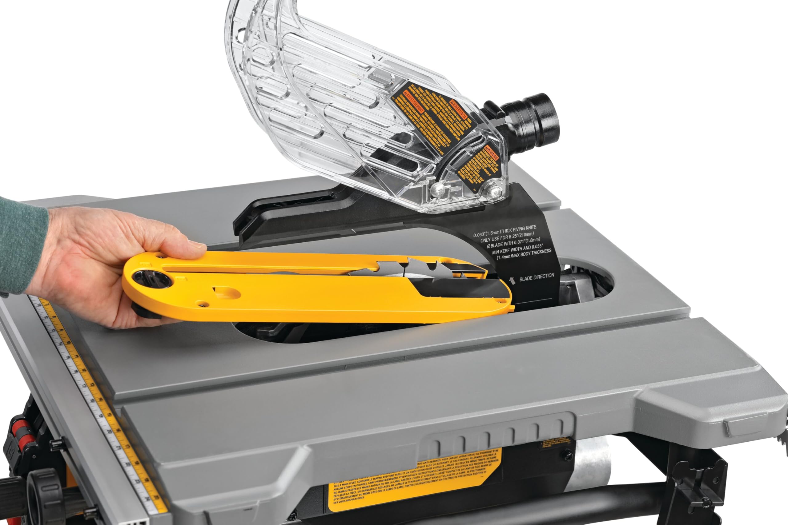 DEWALT Scie à Table Compacte 210 mm DWE7485-QS Filaire 1850 W Largeur de Coupe 622 mm