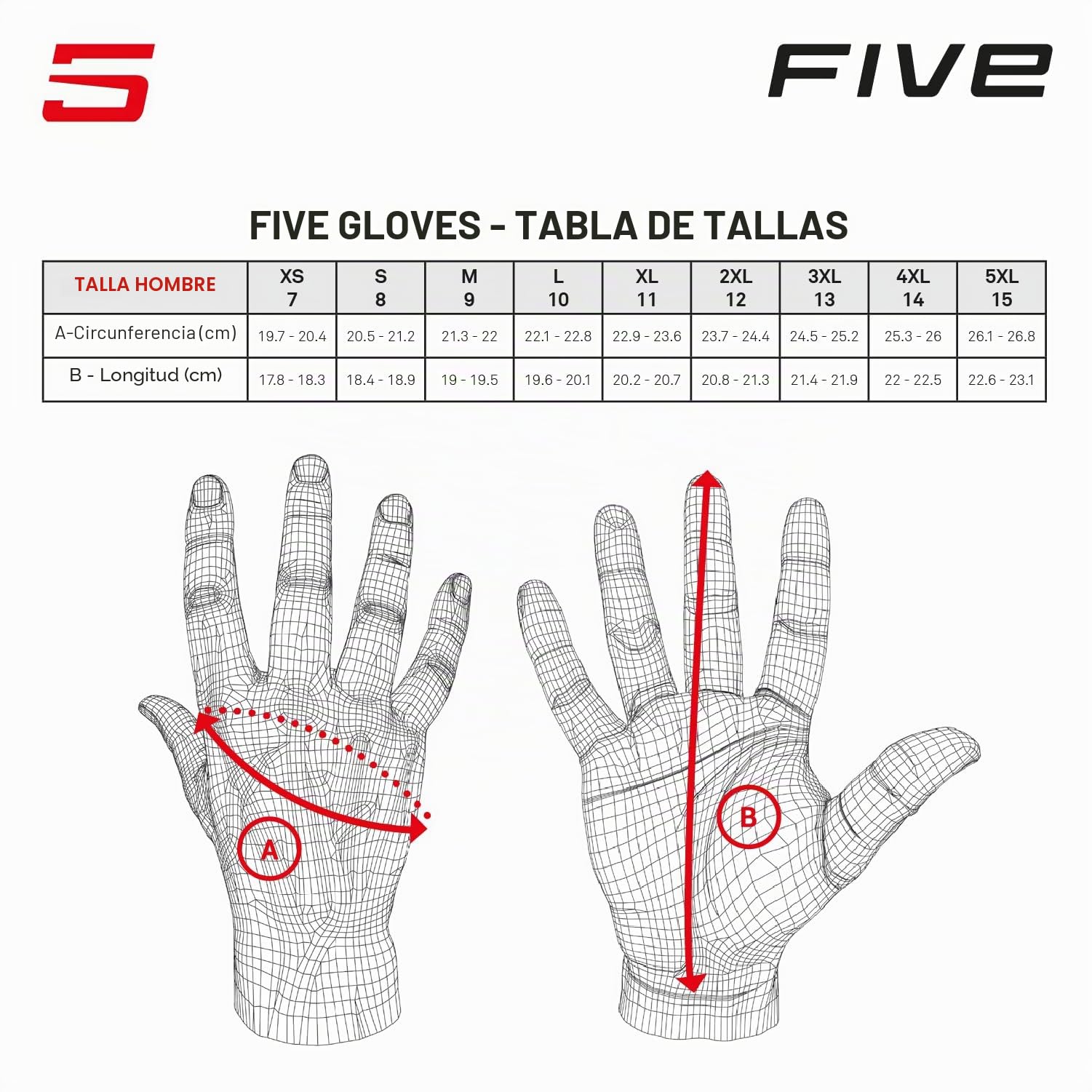 Five Gants de Moto Sport Courts, SF3, Protection 1KP Souplesse Ventilation