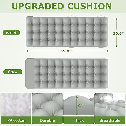 Miniatura 3 de Suteck Zero Gravity - Silla reclinable de camping con cojín extraíble, bloqueo mejorado y soporte para tazas, sillas reclinables de patio