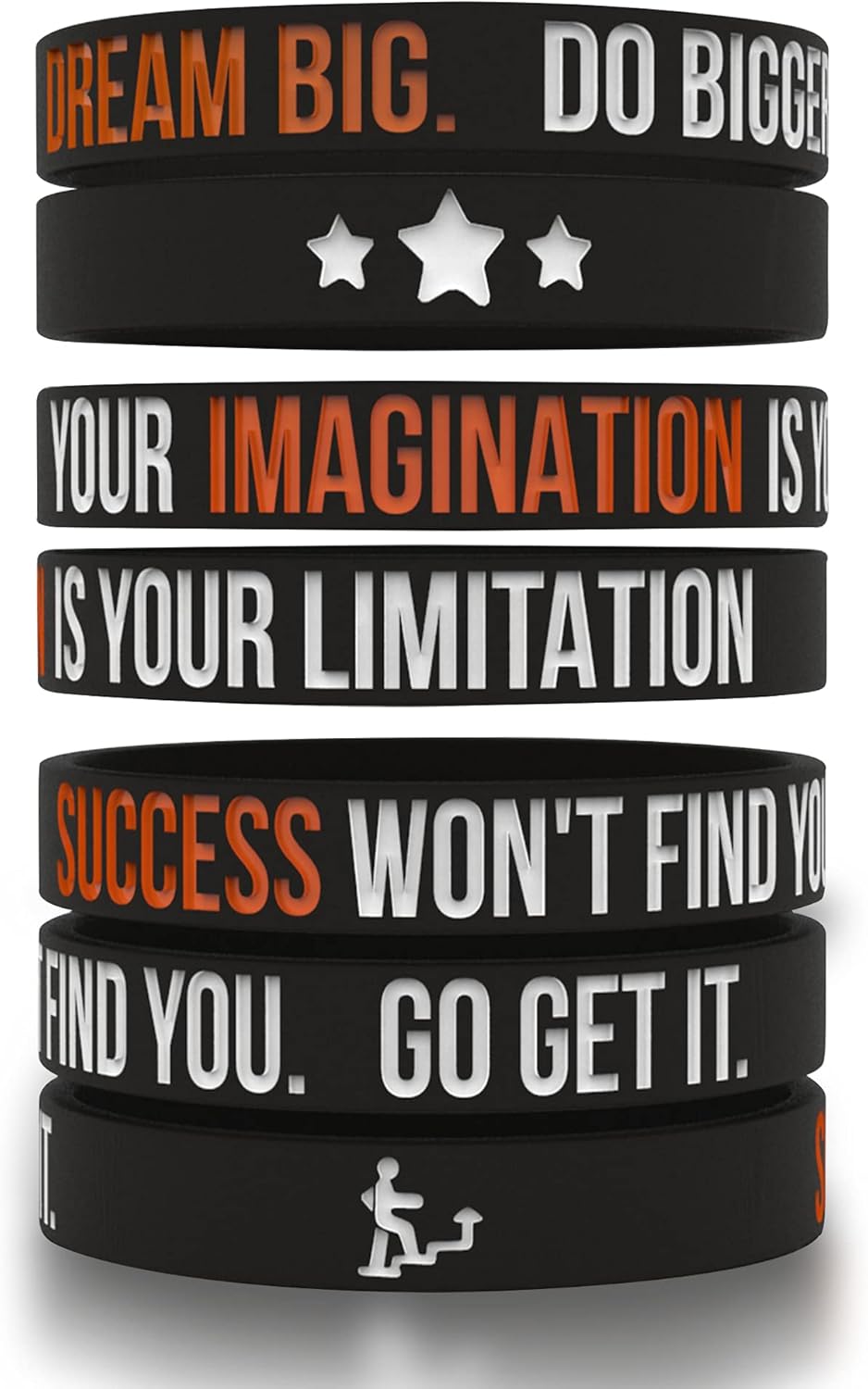 AMPM Collective Silicone Motivational Wristbands Rubber