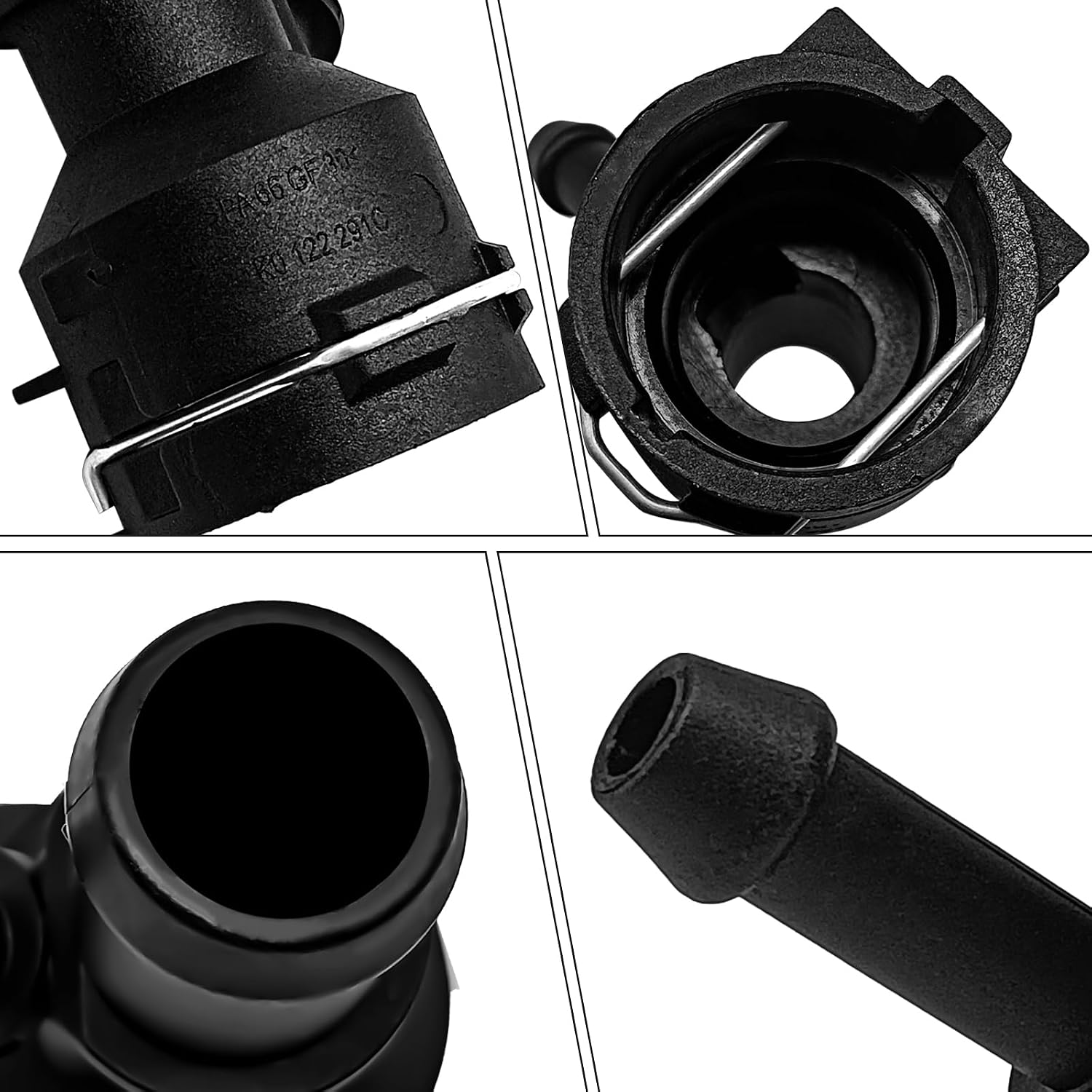 Engine Coolant Heater Hose Coupling Compatible with A3 1.2 TSI 2010-2012, TT 1.8 TFSI 2008-2014, Golf VI Variant (AJ5) 1.2 TSI 2010-2013 etc, Replace OE #1K0122291C, 1K0122101BB, 1K0122101BC