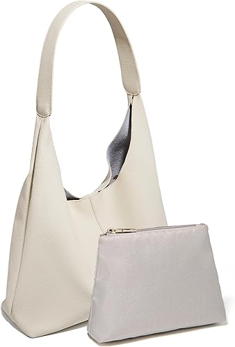 FOXLOVER Bolso tipo hobo de piel sintética para mujer, estilo vintage, grande, bolso cruzado al hombro, bolso de mano para mujer