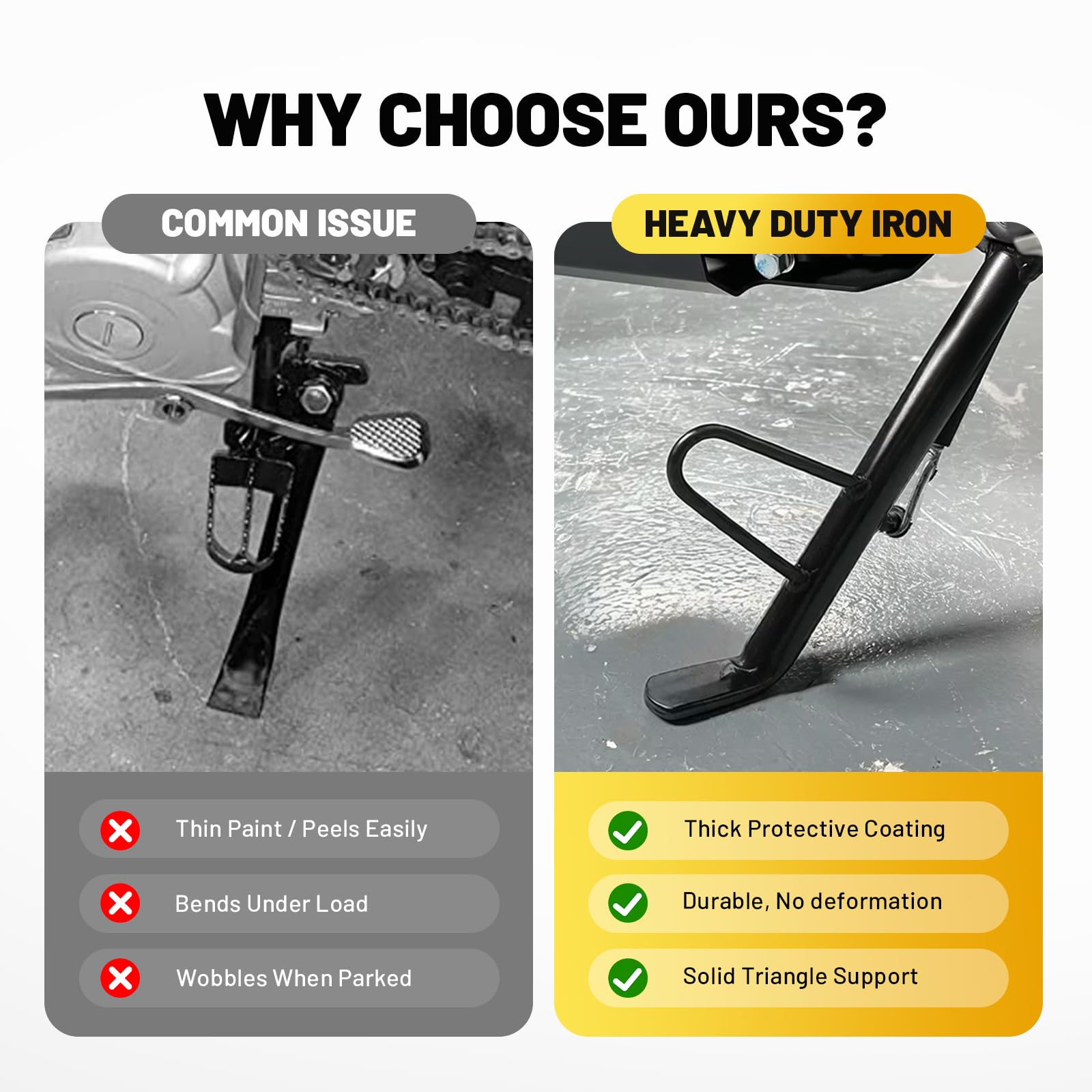 Amazon.com: FSFY 16cm Motorcycle Kickstand Side Stand For ATV Dirt