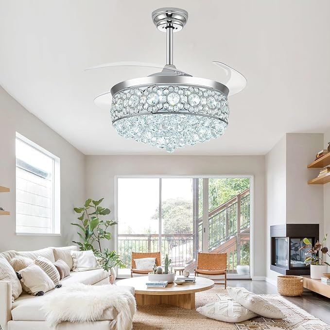 Ventilador de Techo 48 Pulgadas con Luz, 6 Velocidades, Cont miniatura 2