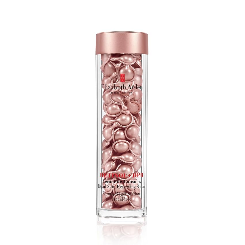 Elizabeth Arden Retinol + HPR, Capsule di Siero con Ceramidi e Retinolo ad Alta Efficacia, Riduce le Linee di Espressione e le Rughe, Ottimizza la Compattezza della Pelle, Monodose, 90 Capsule