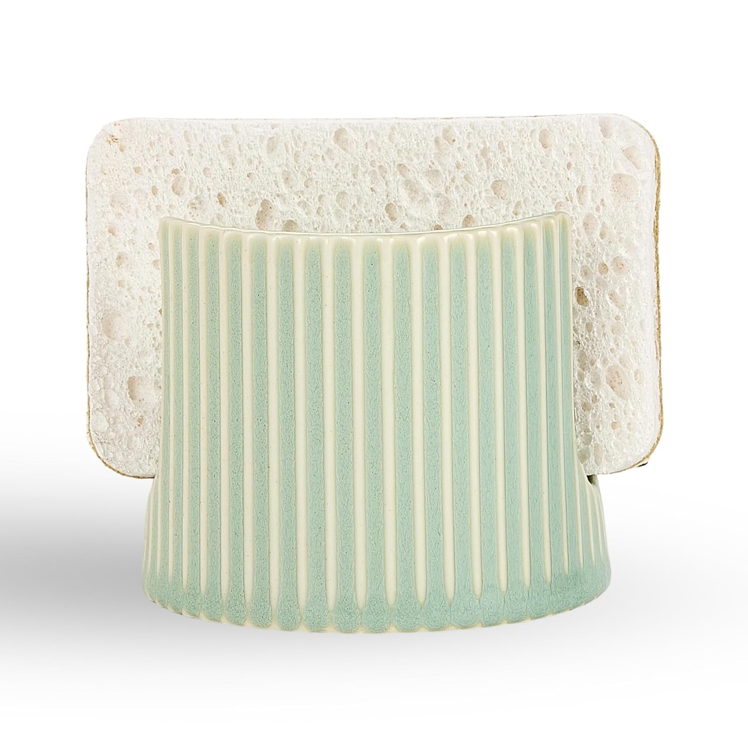 Ceramic Sponge Holder for Kitchen Sink Sink Caddy Organizer Dish Sponge Holder for Bathroom Kitchen Sink Farmhouse Kitchen
