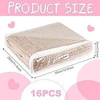 Vista 2 de 16 Pieces Clear Zippered Storage Bags, Plastic Blankets Storage Bags with Zipper and Label Clothing Organizer for Sweater Bed Sheet Quilt Clothes