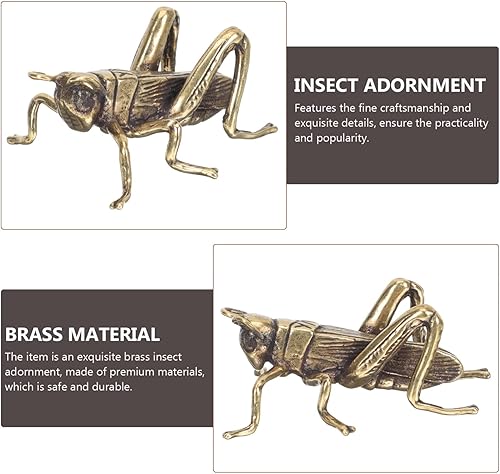 Miniatura 6 de 1 estatua de grillo de latón de Feng Shui, figura de grillo de la suerte, figura de riqueza, decoración del hogar, coleccionable