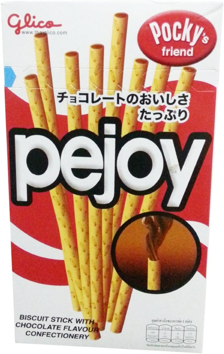 glico pocky Pejoy Biscuit Stick with Chocolate Flavour Confectionery Size 47 G. (net :Pack of 5)