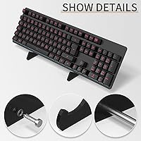 Vista 4 de YIMAGUJRX Soportes de teclado negros de 1 nivel, soporte de exhibición de acrílico para teclado mecánico, soporte para teclados