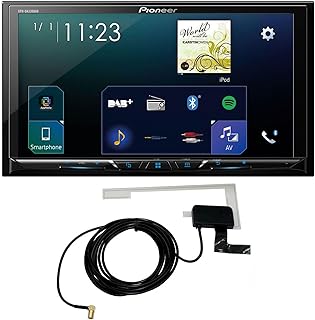Pioneer SPH-DA230DABAN Incluye Antena Dab, Receptor Multimedia 2DIN de 6,8" con Apple CarPlay, Android Auto, Dab+ y Bluetooth, Color Negro