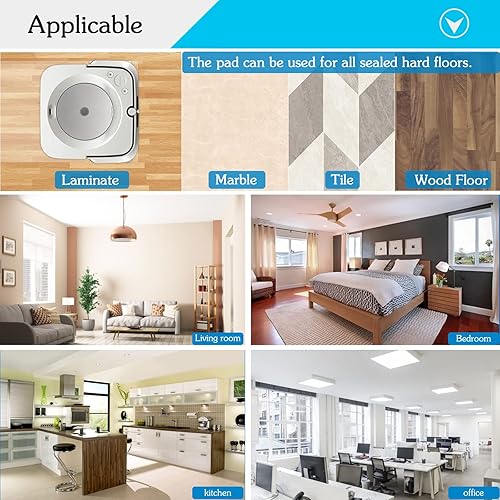 Miniatura 6 de Paquete de 8 almohadillas de trapeador húmedo M6 mejoradas para iRobot Braava Jet M6 Series (6110) (6012) (6112) (6113) Ultimate Robot Mops, nuevo