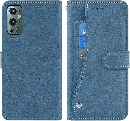 Miniatura 6 de Asuwish Funda compatible con OnePlus 9 Pro One Plus 9Pro 5G y protector de pantalla de vidrio templado, funda con tapa para tarjetero, funda para