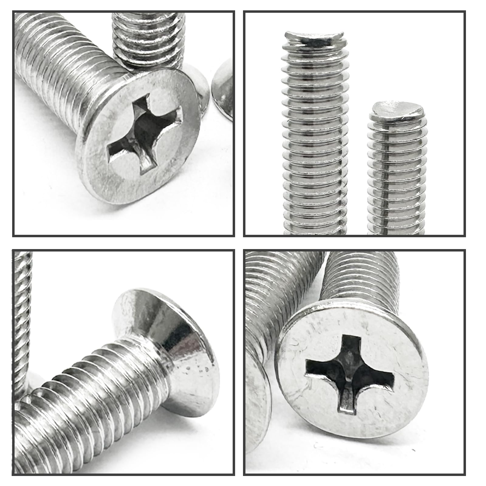 DGZ 25pcs M8-1.25 X 25mm Stainless Steel Flat Head Phillipsl