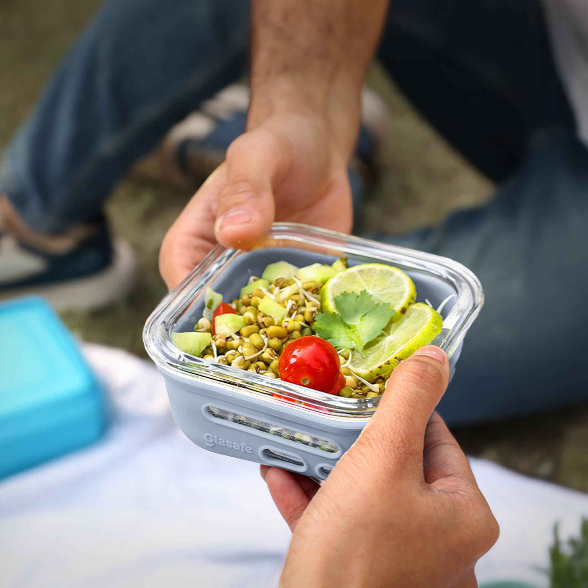 GLASAFE Glass Lunch Box - Leakproof & Microwave Safe -6