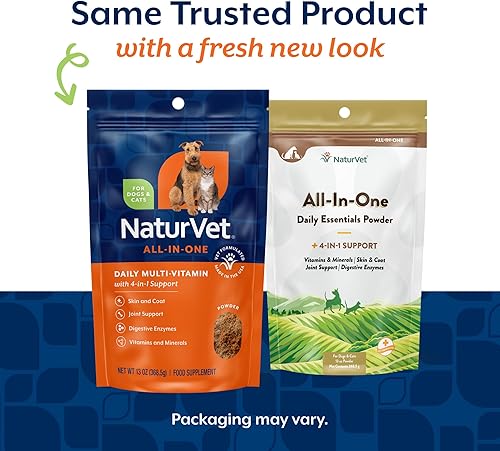 Miniatura 2 de NaturVet Suplemento para perros todo en uno, para apoyo articular, digestión, piel, cuidado del pelaje, multivitaminas para perros con minerales,