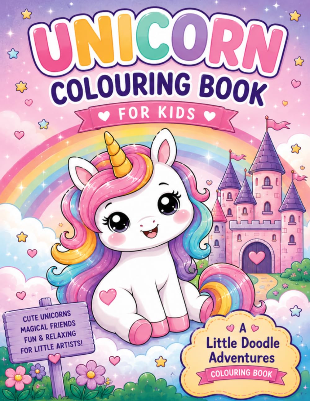 Unicorn Coloring Book for Kids: A Little Doodle Adventures Coloring Book