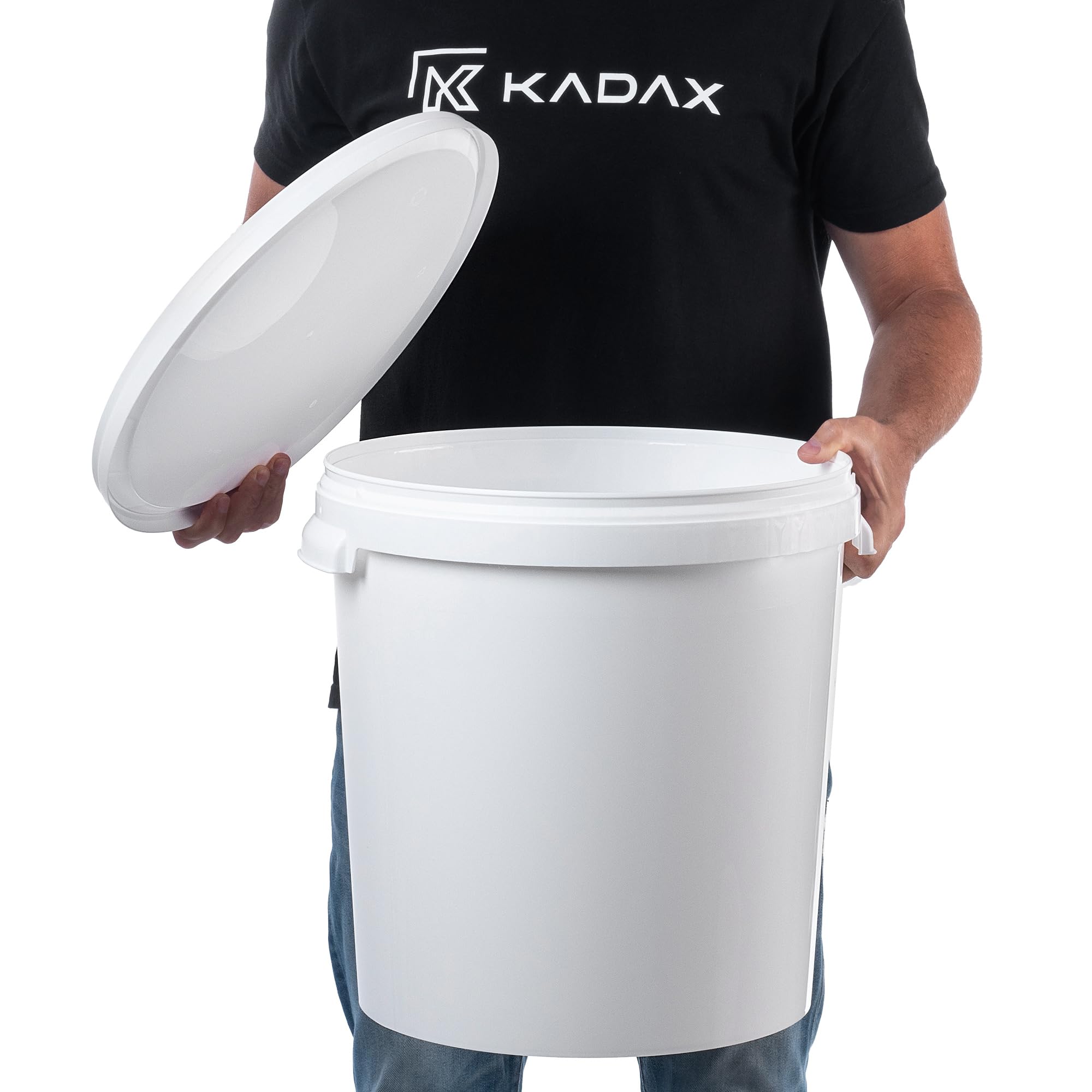 KADAX Seau de fermentation 33 l avec robinet, tubes de fermentation et bouchons en caoutchouc, récipient de fermentation en plastique avec robinet de vidange, bouchon de fermentation et bouchon pour