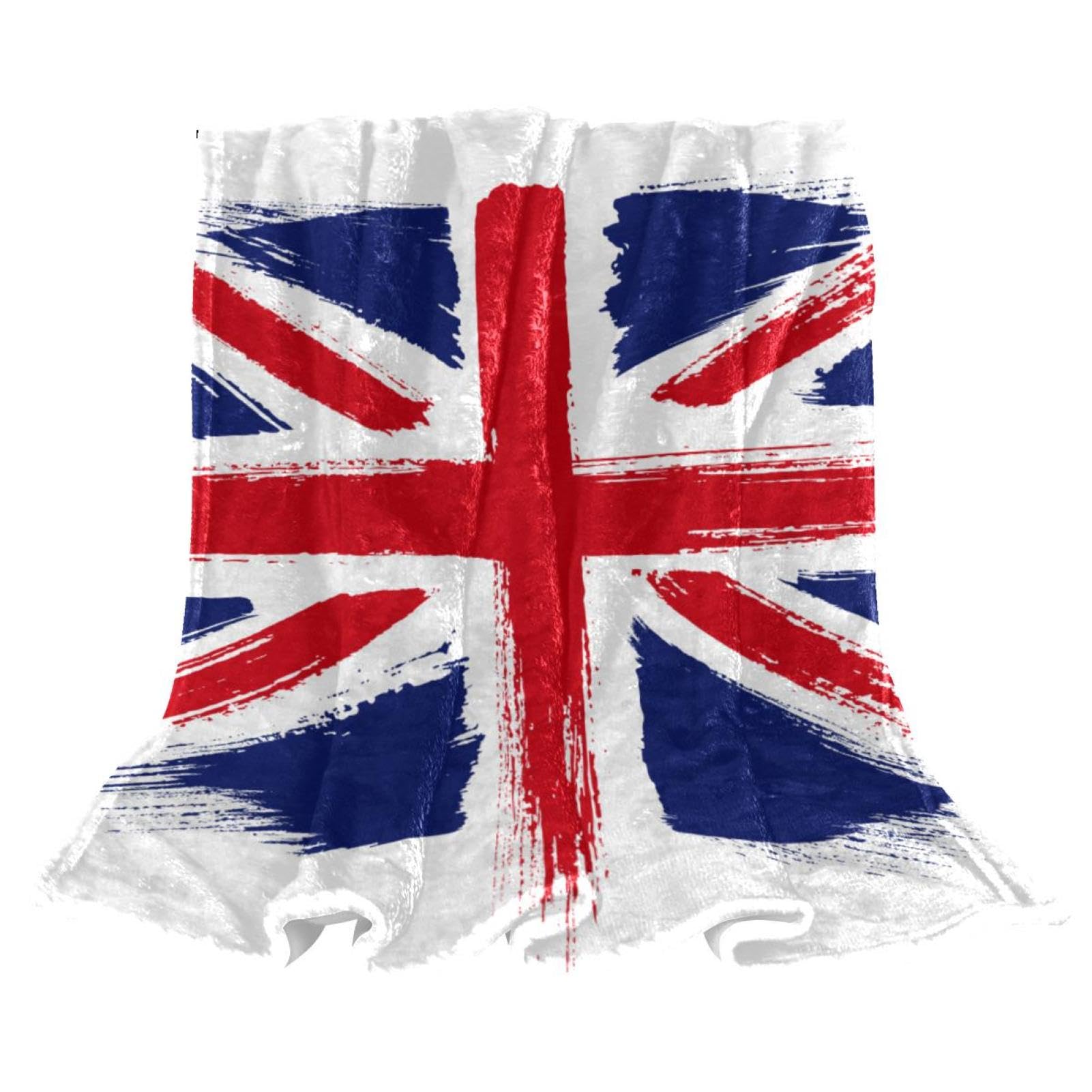 Couverture polaire Union Jack microfibre ultra douce chaude et grand format 150x200