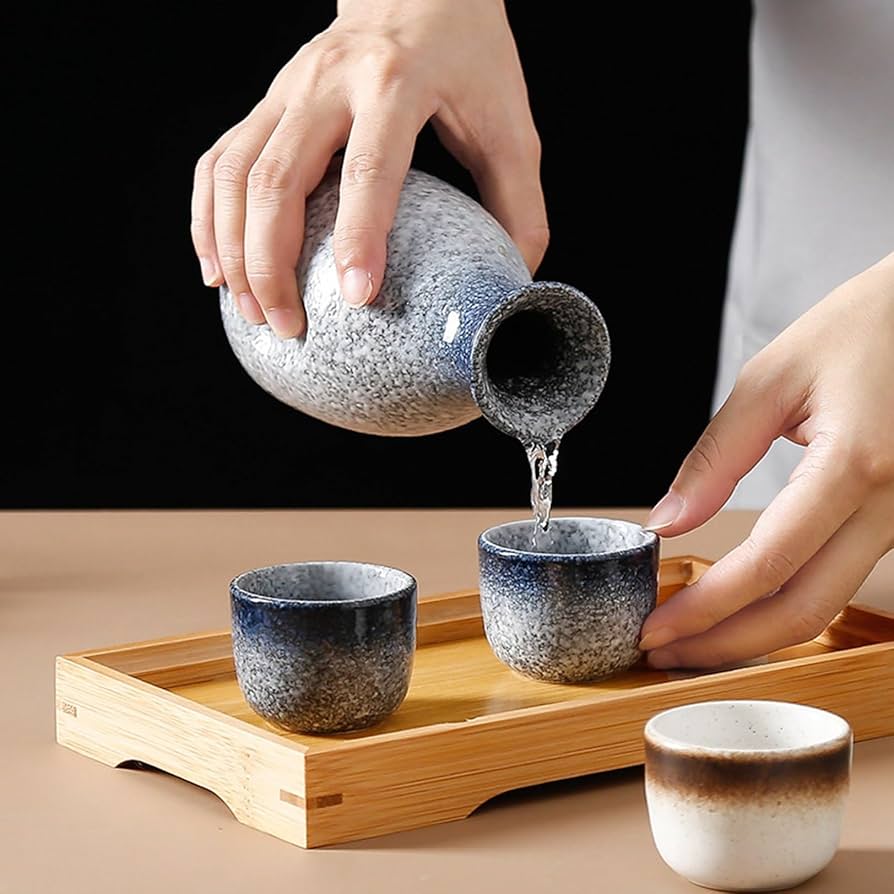 Amazon.co.jp: 酒器セット 陶器 徳利 お猪口 ぐい呑み おちょこ