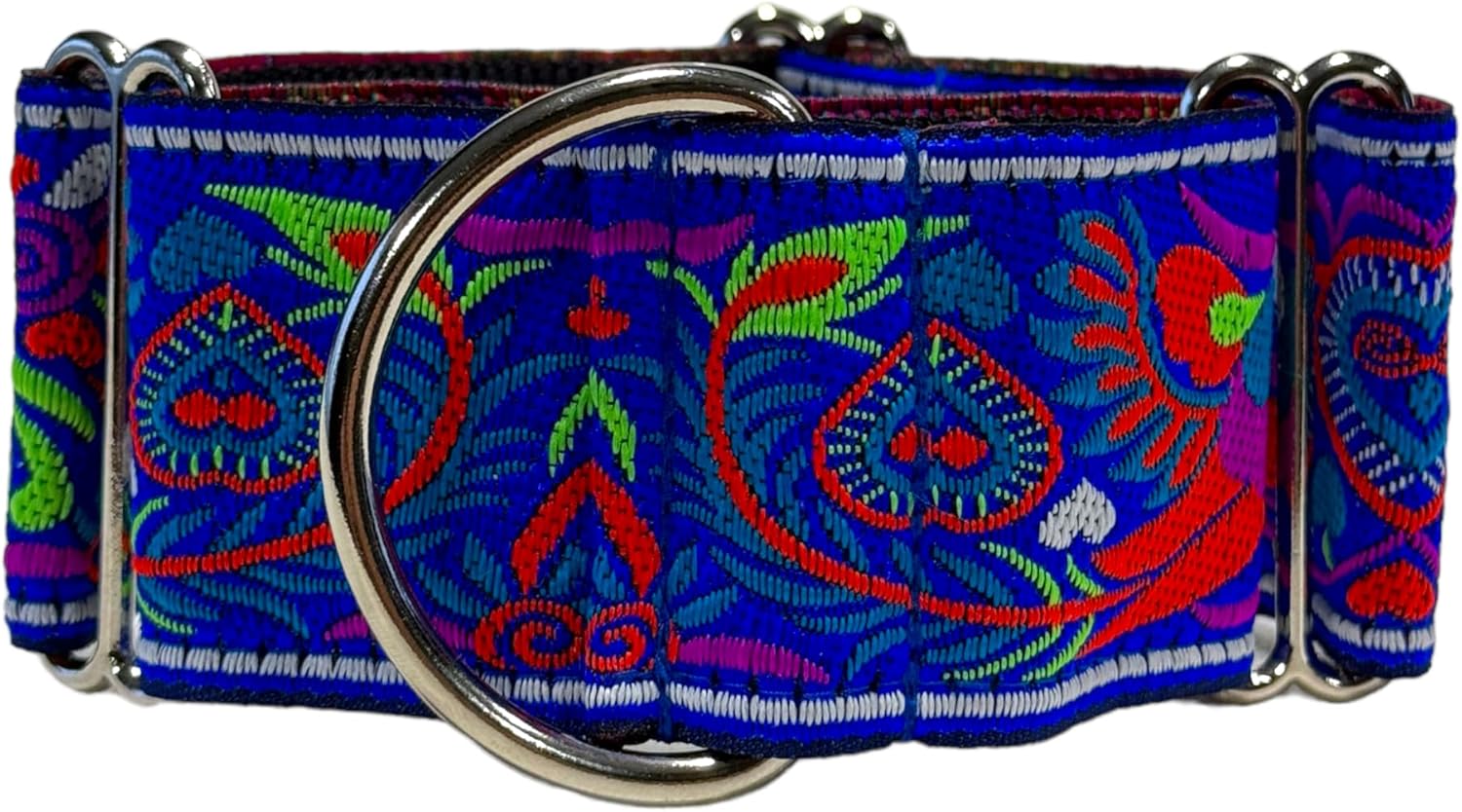 Martingale Dog Collar for Greyhound Saluki Whippet and Other Breeds with Similar Neck 2" Wide (Blue L 14"-18")
