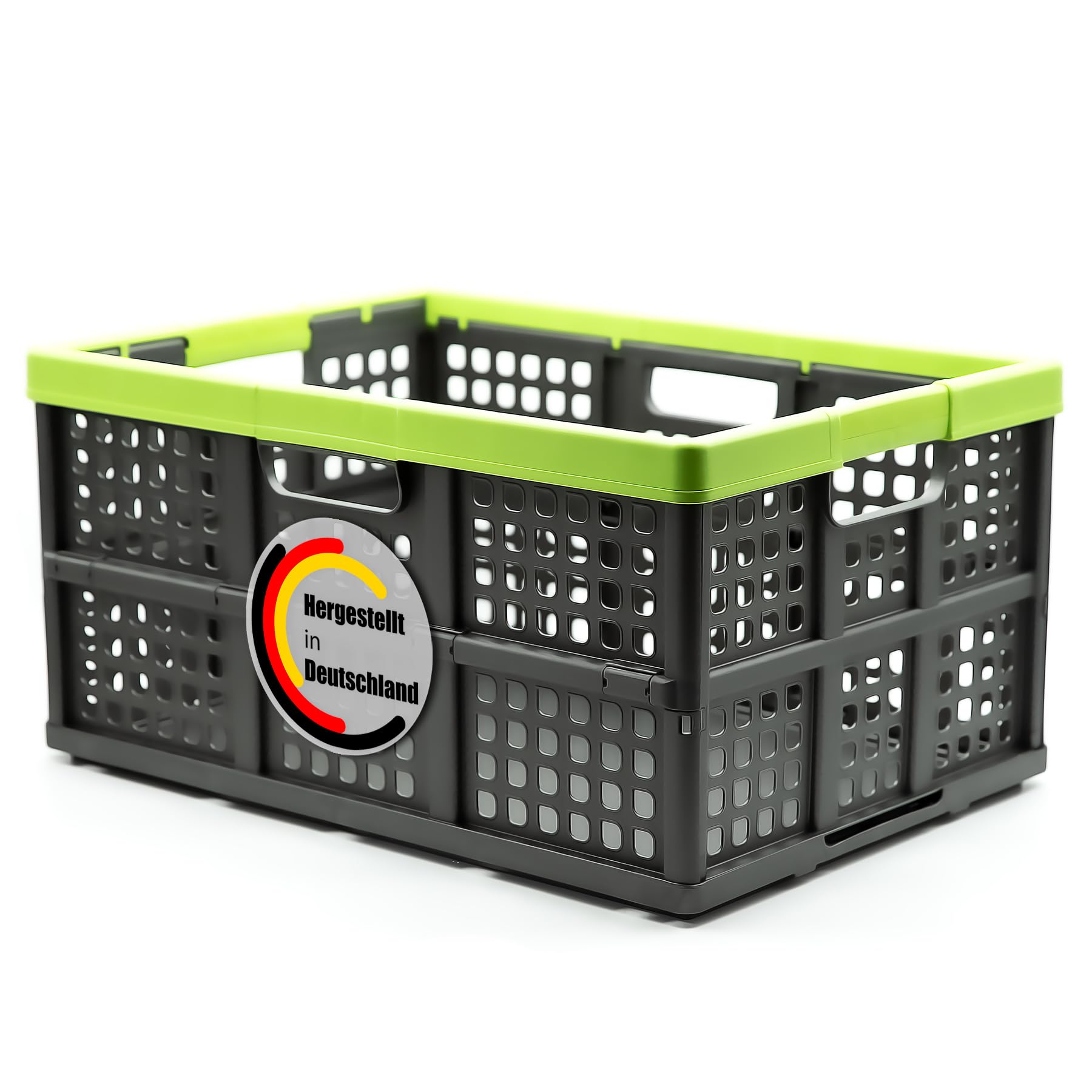 BigDean Klappbox faltbar extra groß & extrem stabil – Klappkorb ideal für Einkäufe und Transport – Einkaufskorb faltbar Made in Germany Klappbox