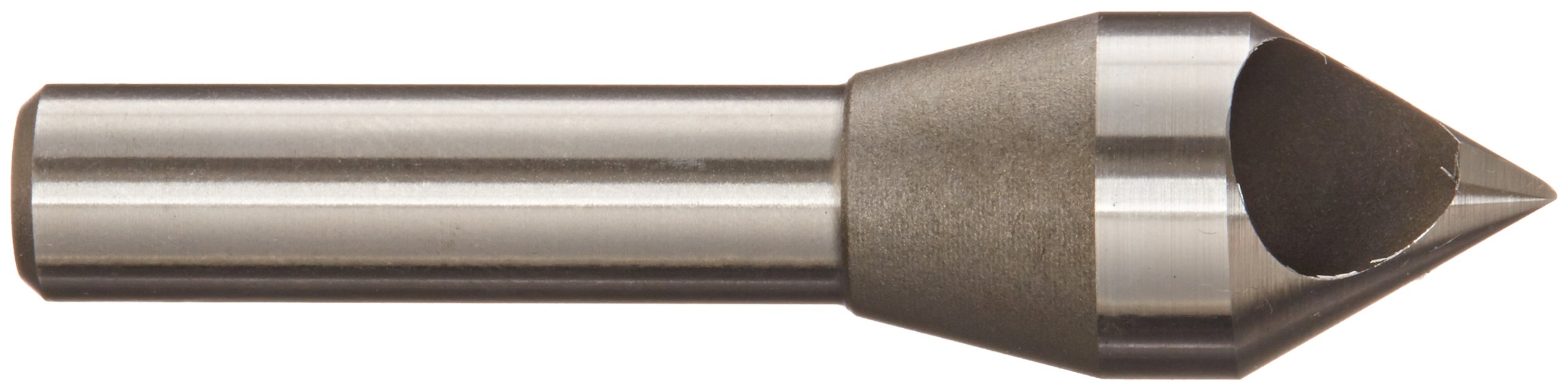 KEO 53503 Cobalt Steel Single-End Countersink, Uncoated (Bright) Finish, 60 Degree Point Angle, Round Shank, 3/8