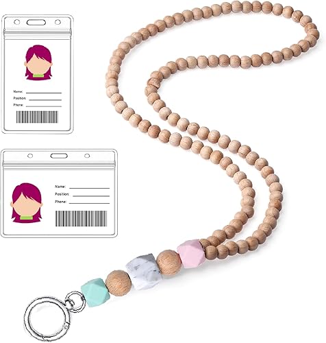 Cordones para insignias de identificación para mujeres, cordones para llaves, cordón para profesores con soporte de identificación, cordón de