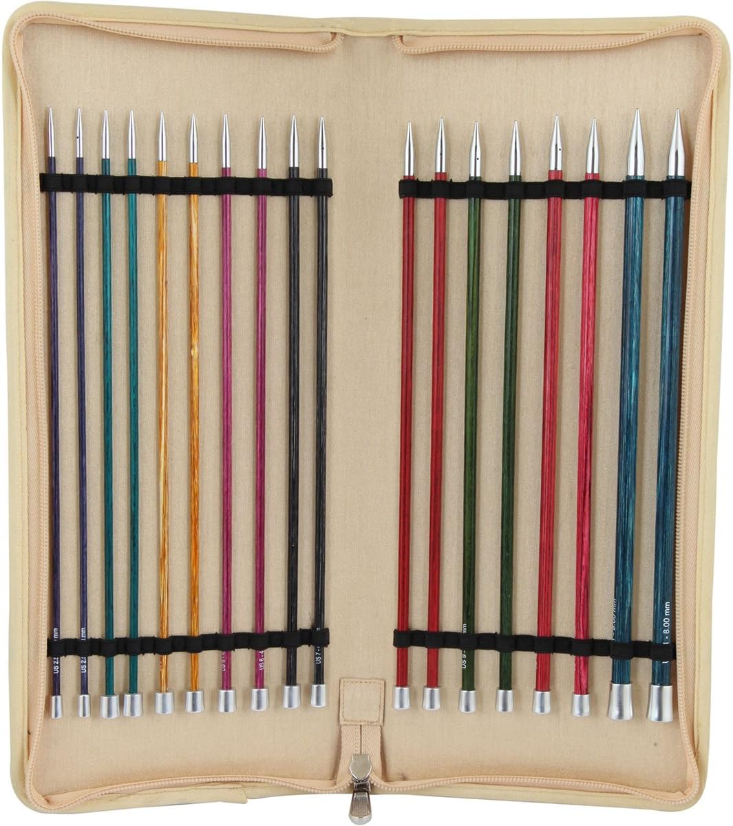 Knitter's Pride Royale Single Pointed Needles Set 14"-Sizes 4/3.5mm to 11/8mm, Assorted