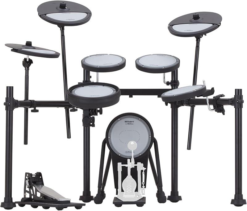 Roland VQD106PADS V-Drums | 5-Piece Electronic Quiet Design Drum Pad Set | Perfect for Home Practice | Up To 75% Noise Reduced Pads | Compatible with TD-07, TD-27, TD-50X & V71 Sound Modules