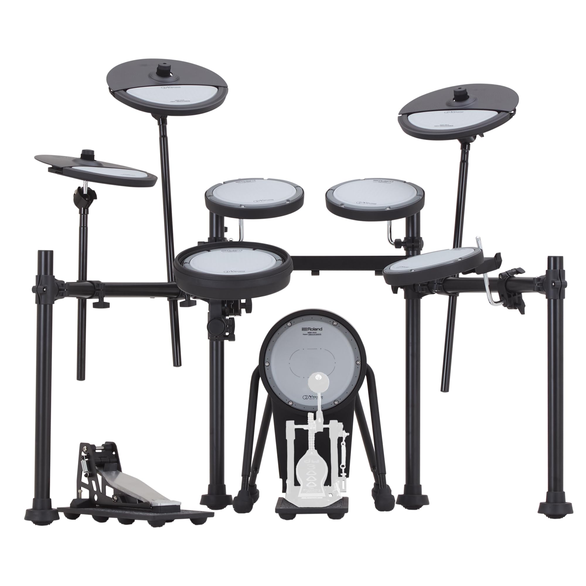 Roland VQD106PADS V-Drums | 5-teiliges elektronisches leises Design Schlagzeug-Pad-Set | perfekt für das Üben zu Hause | bis zu 75% geräuschreduzierte Pads | kompatibel mit TD-07, TD-27, TD-50X & V71