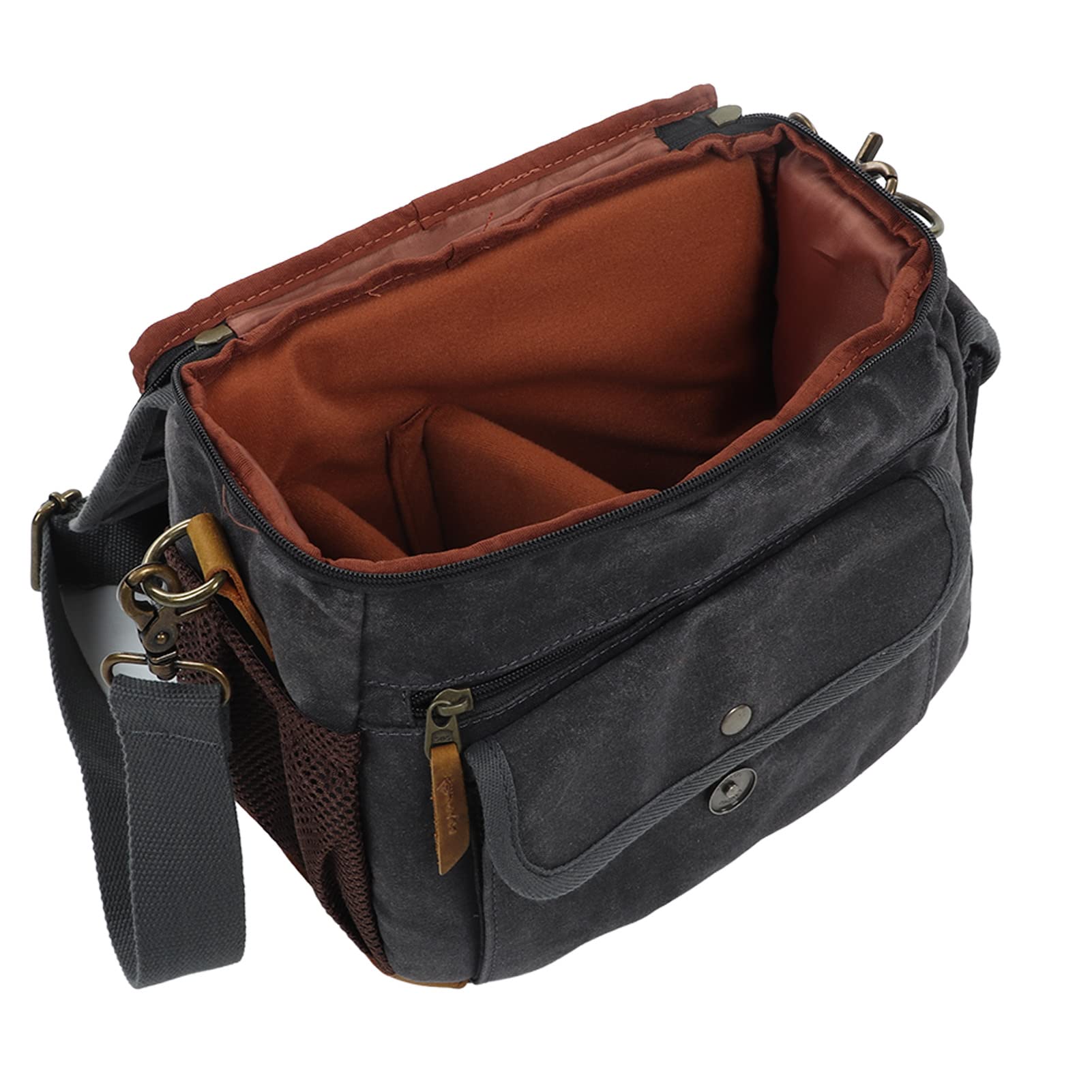 Bolsos de Hombro para cámara de Lona, ​​Estuche de Lona para cámara SLR DSLR, Informal, Vintage, de Gran Espacio, para fotografía y Viajes