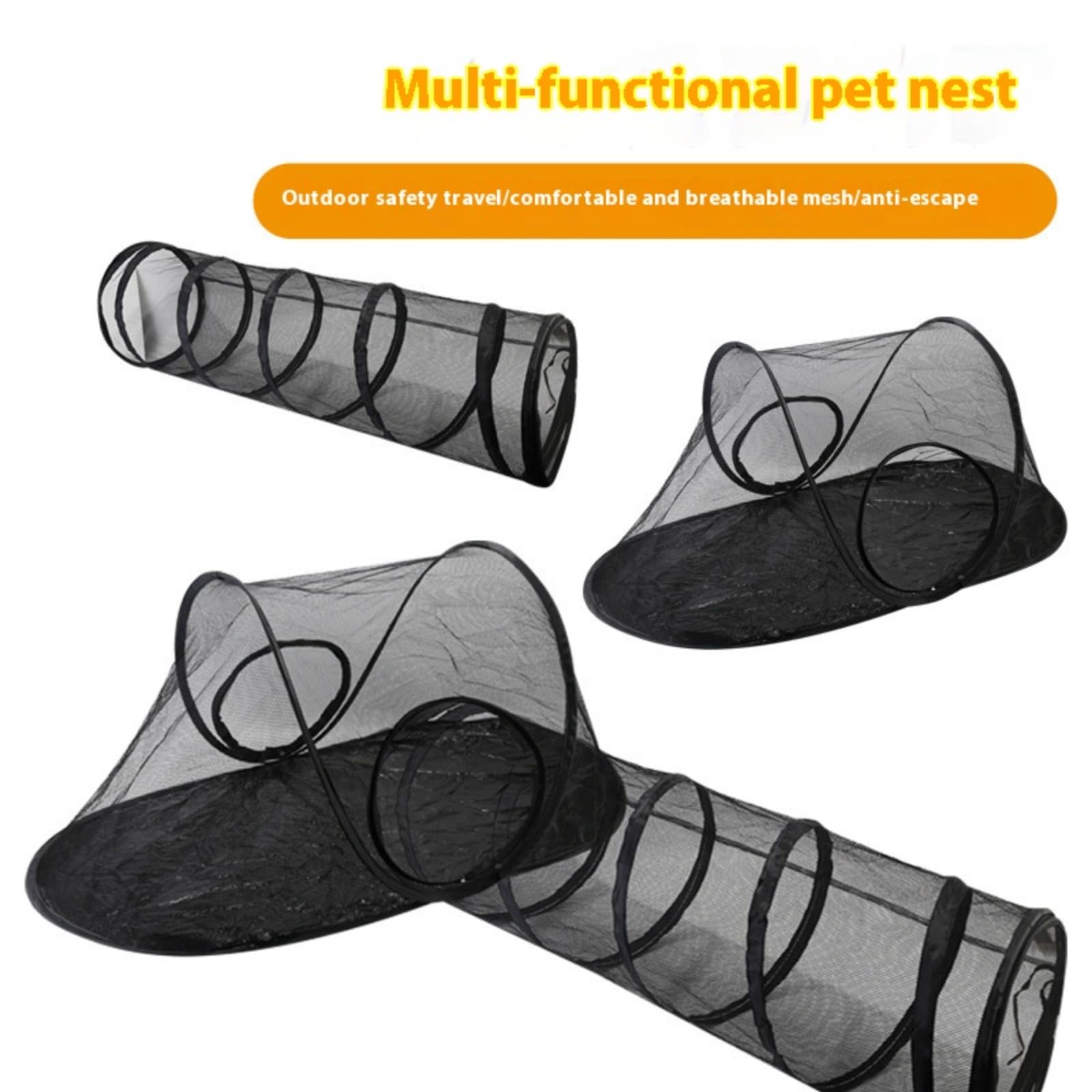 Tent de Chat,Pliable Chaton de Chat en Boîtier de Compagnie Tente de Chat Tunnel de Chat Extérieur Tente de Jeu d'intérieur Respirant Tente d'exercice Portable avec Sac de Transport