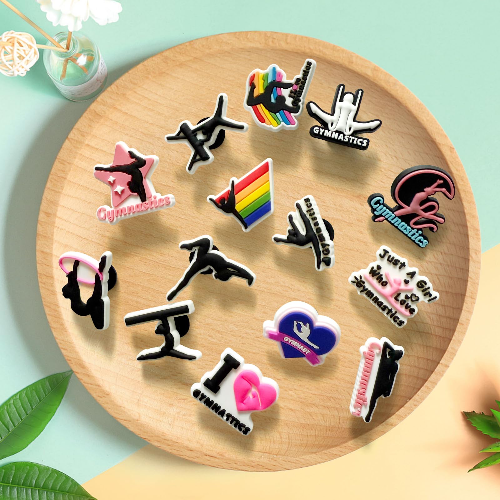 Sports Shoes Charms Decoration, Ball Cheerleading Fitness Softball Running Baseball Gymnastics Ballet Tennis Soccer Swimming Volleyball Basketball Football Skiing Shoe Charms for Croc Clog Sandals