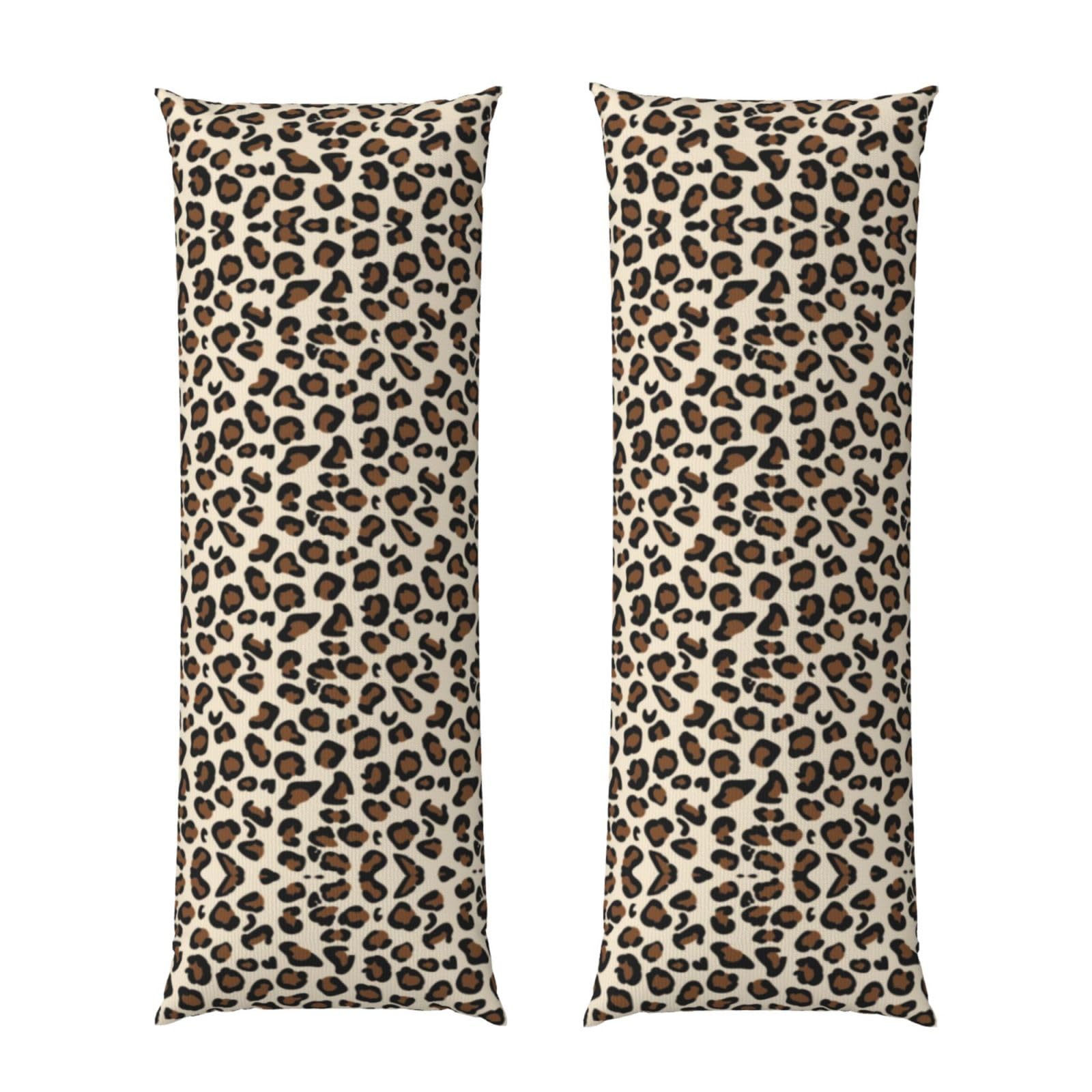Taie d'oreiller léopard 50x152 cm pour coussin de corps