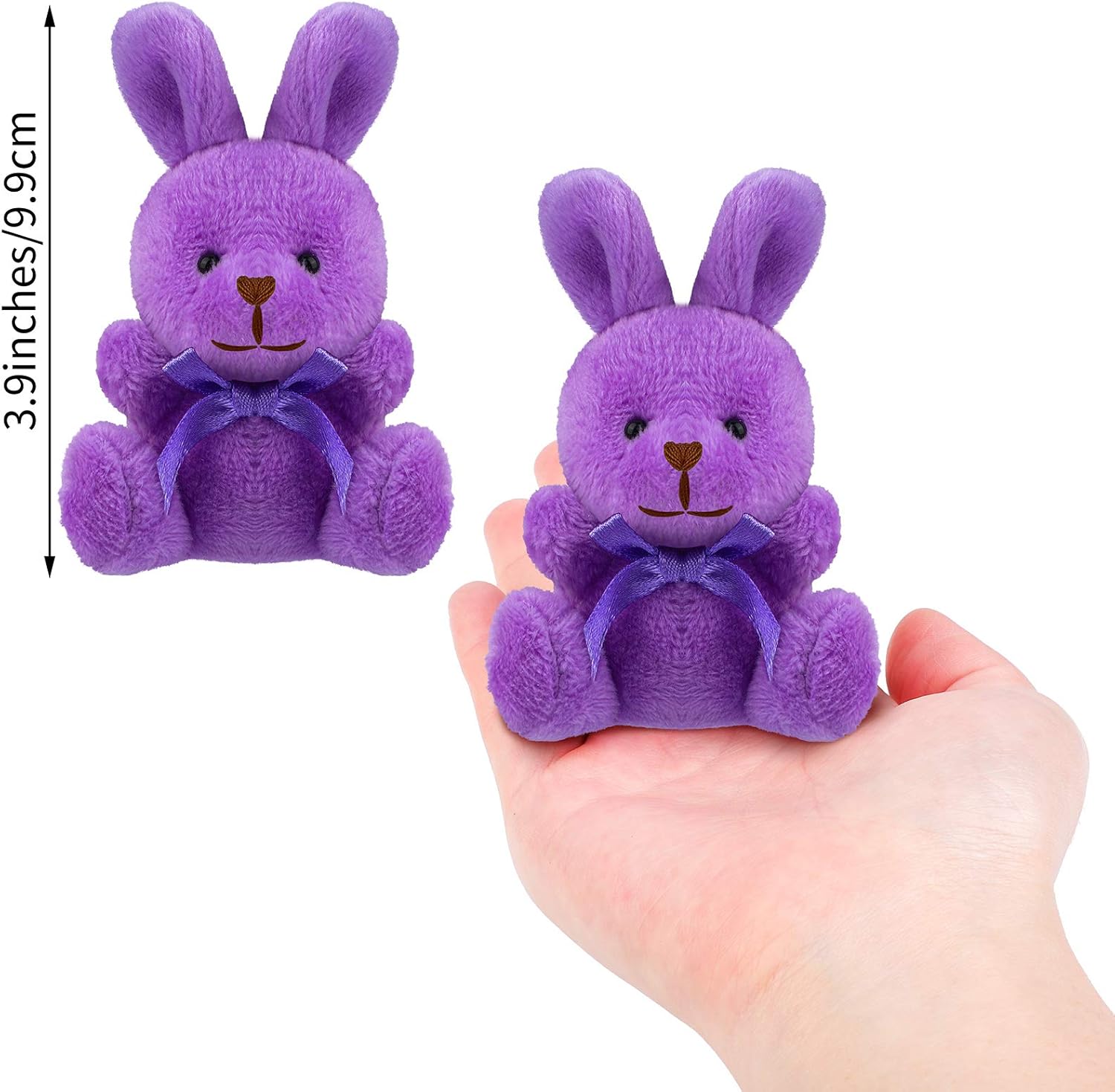 Elcoho 16 Pack Easter Plush Bunnies Stuffers Bunny Plush Bunny Animals Easter Baskets Filler Easter Party Favor