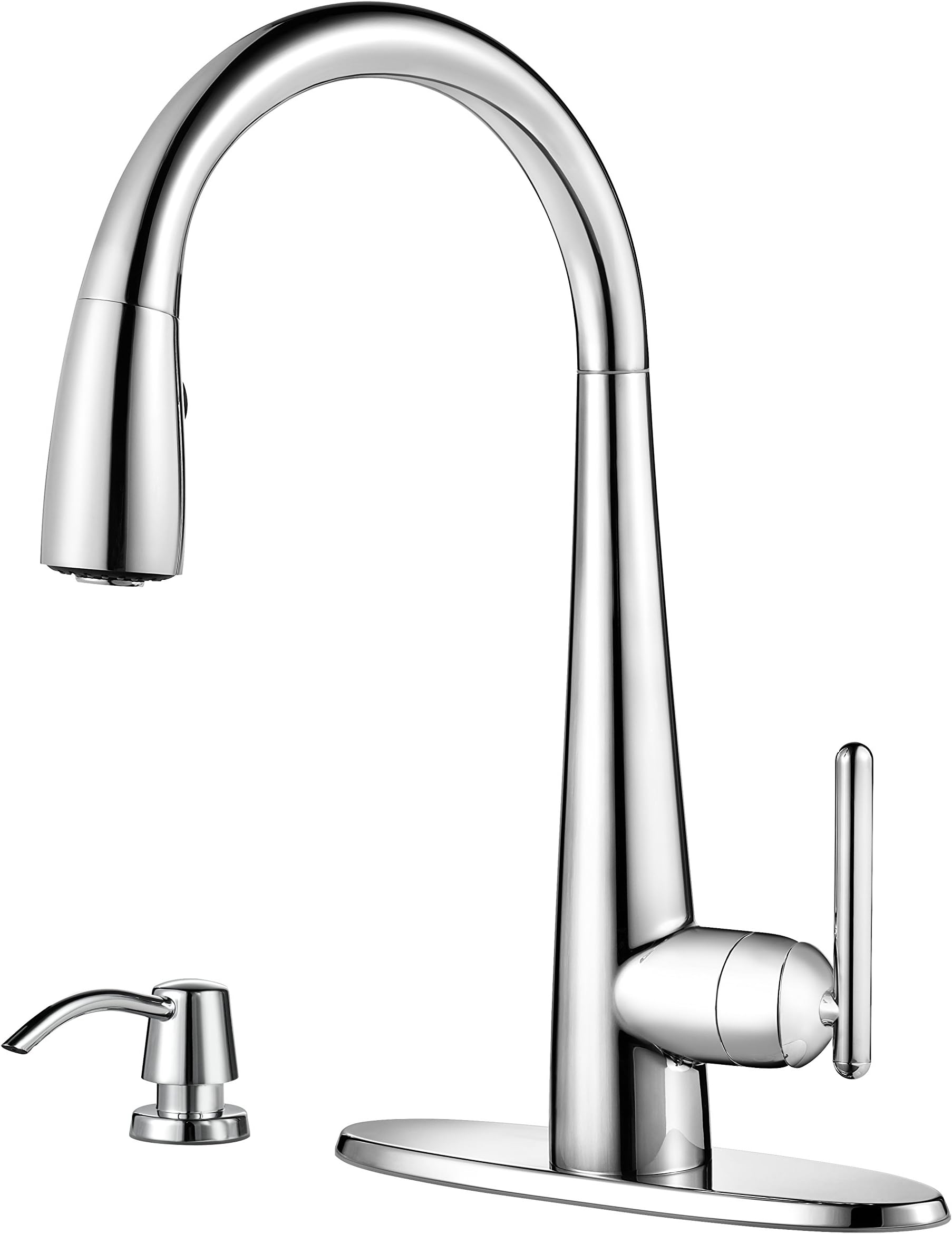 Pfister Cagney 1Handle PullDown Kitchen Faucet with Soap Dispenser
