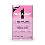 One A Day Prenatal Vitamins- Folic Acid, Iron, Omega- 3 (DHA), Pregnancy Vitamins for Women, Prenatal Multivitamin for Mom and Baby Support, Pregnancy Must Haves 30 Ct (Packaging May Vary)