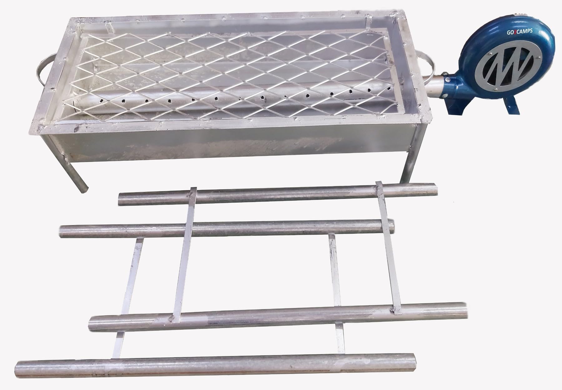 Galva BBQ Grill with Air Maker/Blower, Medium, Silver