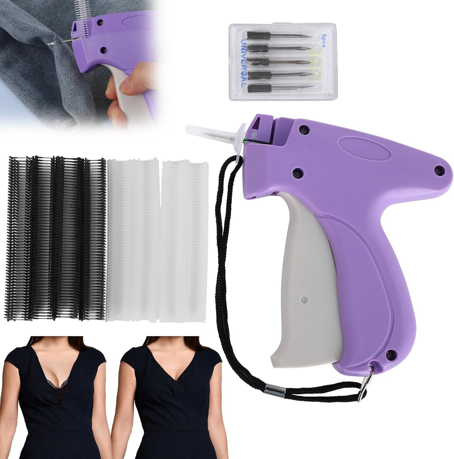 Azonee Stitchy Quick Clothing Fixer, Mini Stitch Tool for Clothes, Clothing Stitch Tagging Tool, Quick Stitch Sewing Hemming Tool, Stitchy Tool Quilt Tacking Speedy Clothing Fixer